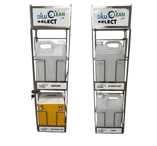 Armoire inox verrouillable
Avec porte ouverture à GAUCHE
Pour systèmes de dilution, centrale ou poste d'hygiène