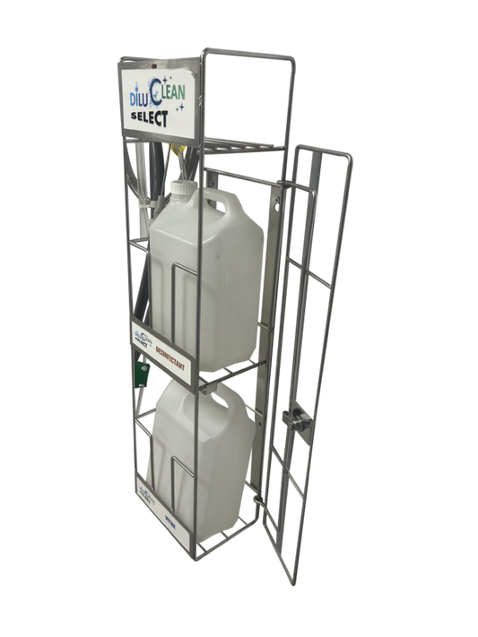 Armoire inox verrouillable
Avec porte ouverture à DROITE
Pour systèmes de dilution, centrale ou poste d'hygiène