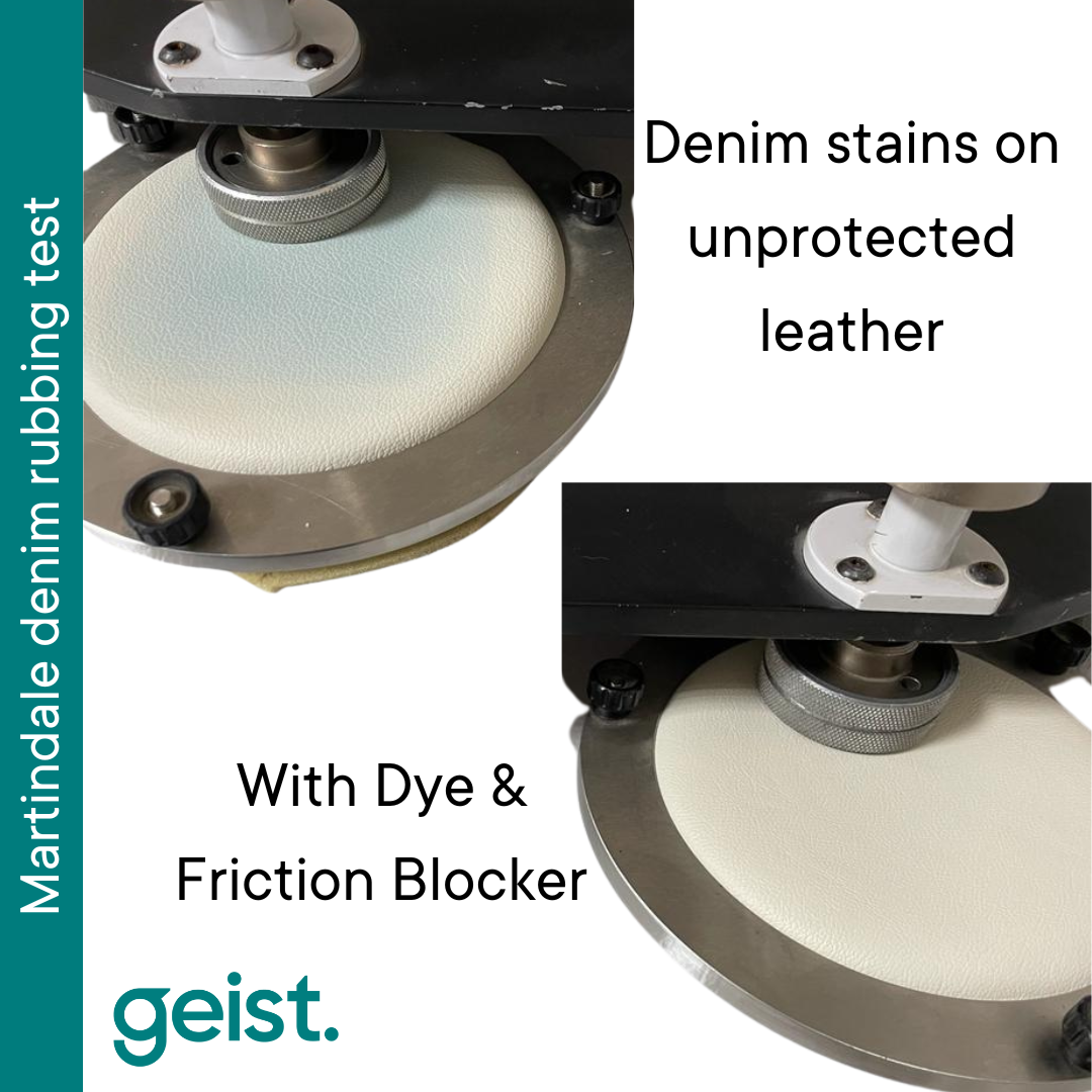 Bloqueur de teinture et de friction pour cuir et vinyle