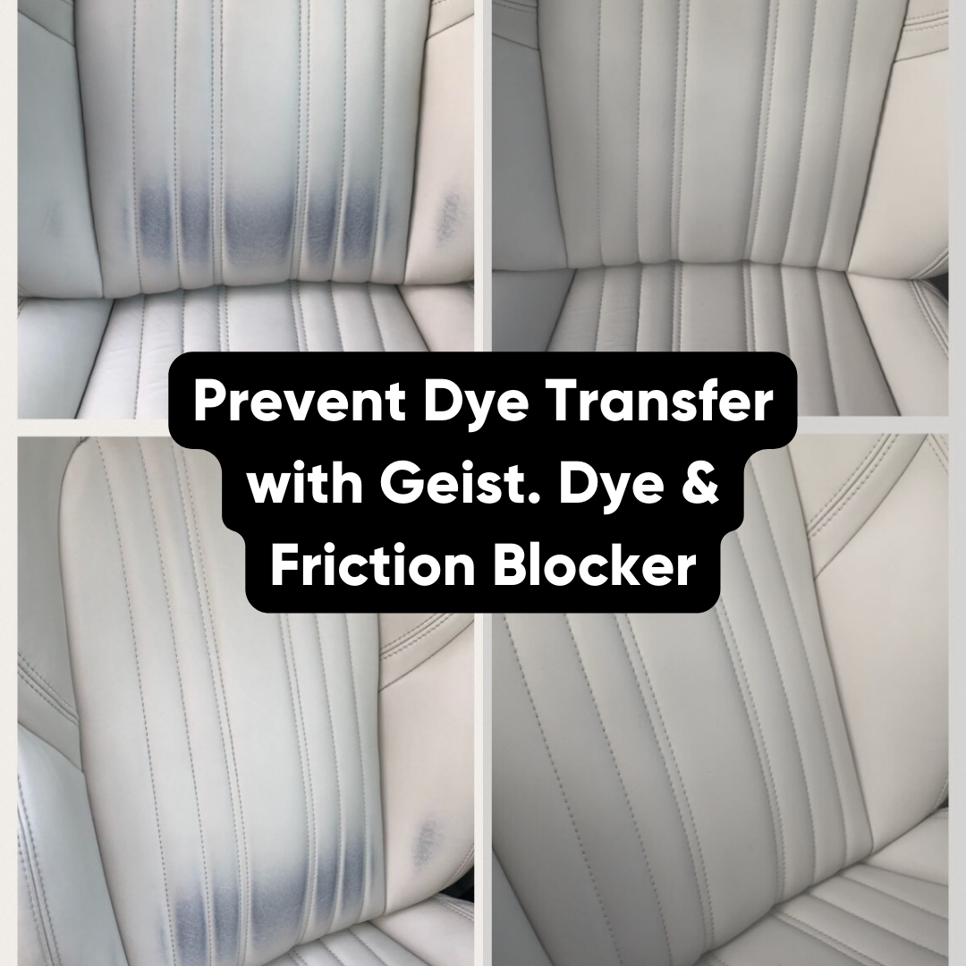 Bloqueur de teinture et de friction pour cuir et vinyle