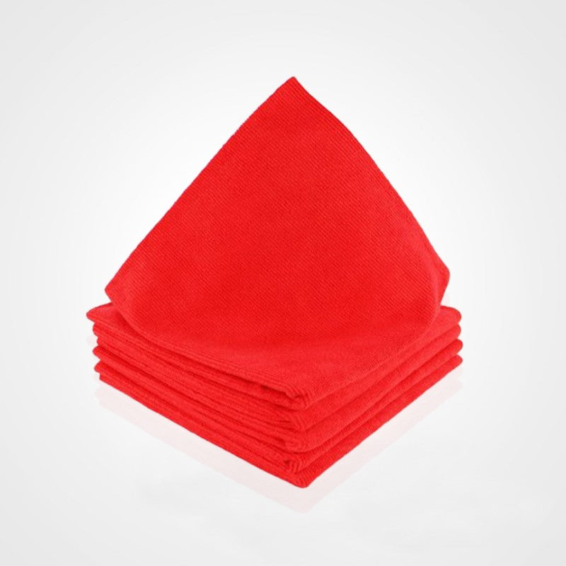 Sachet de 5 microfibres DECOUPE LASER - 40 x 40 cm - 280g/m² - coloris rouge