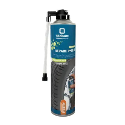 Aérosol Réparation Pneus 600ml Abel Auto, Anti-Crevaison Voiture Moto 4x4