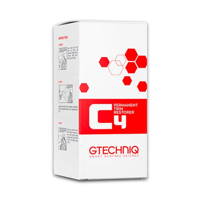 Gtechniq C4 Permanent Trim Restorer — Kit Rénovateur Plastiques Extérieurs | 15ml 30ml