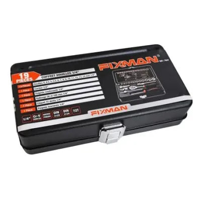 Coffret d'Outillage Complet Cliquet 1/4" avec 13 Douilles Chrome Vanadium Professionnel
