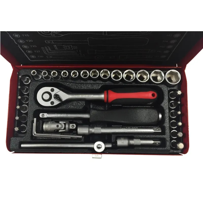 Coffret d'Outillage Complet 34 Pièces Otokit, Douilles Cliquet Chrome Vanadium, Polyvalent Pro