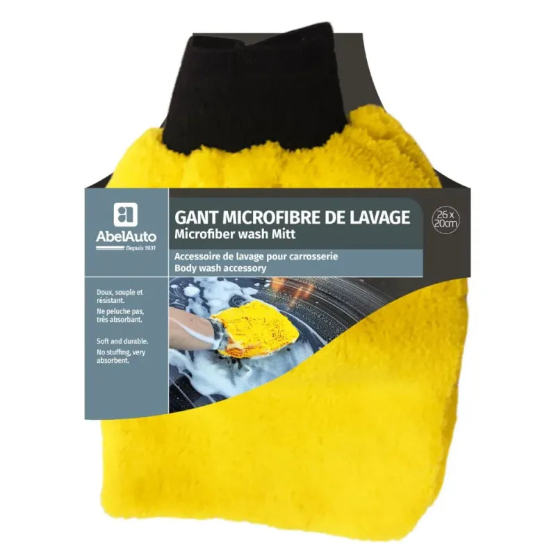 Gant de Lavage Microfibre Abel Auto : Doux, Absorbant, Sans Rayure
