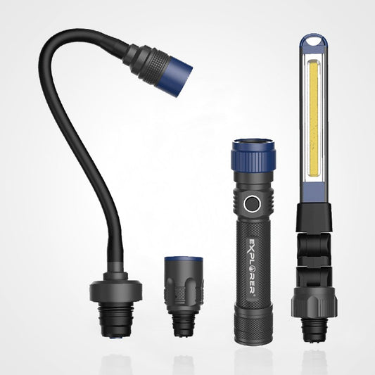 Lampe de travail 3 en 1 - Mémoire de forme + Torche + Baladeuse