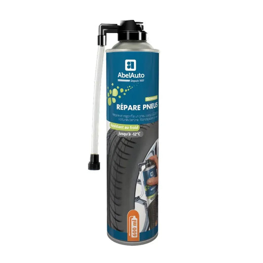 Aérosol Réparation Pneus 600ml Abel Auto, Anti-Crevaison Voiture Moto 4x4