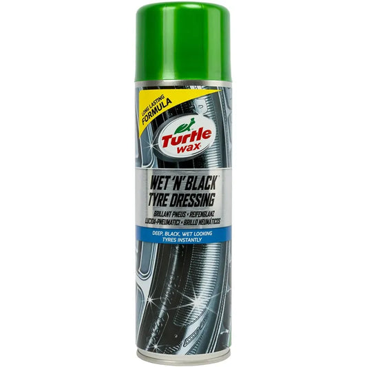 Turtle Wax Wet N Black Brillant Pneus Effet Mouillé Durable Noir Intense