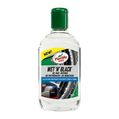 Gel Rénovateur Turtle Wax Wet N Black pour Pneus et Garnitures 300ml