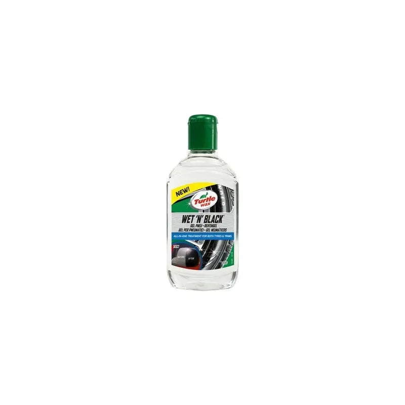 Gel Rénovateur Turtle Wax Wet N Black pour Pneus et Garnitures 300ml
